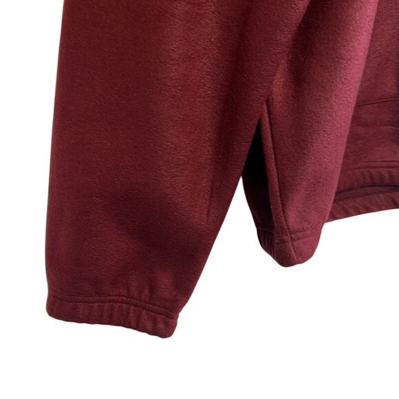 Lazer Lazer Men's Polar Fleece Pullover Hoodie Maroon, Size Large - Picture 4 of 5